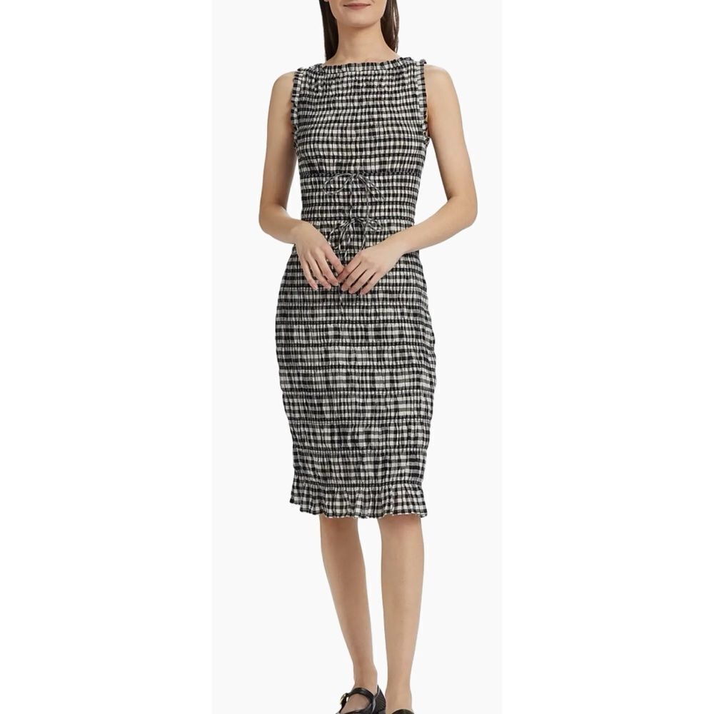 DOEN ROSELLA DRESS
IN NOIR GRETA GINGHAM Size M - Picture 7 of 16